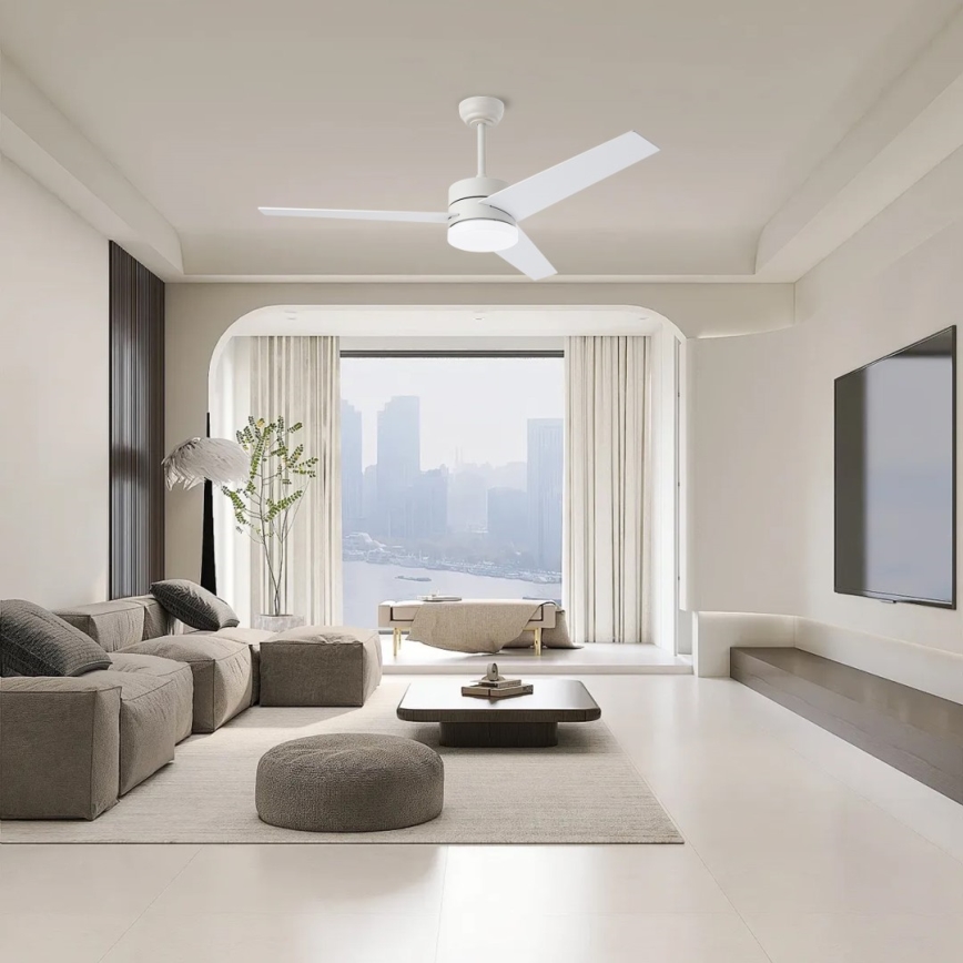 Immax NEO 07284L - VARIABLE LED+CCT zatemnjevalni stropni ventilator LED/24W/230V 3000/4000/6000K Wi‑Fi Tuya, premer 132 cm + daljinski upravljalnik