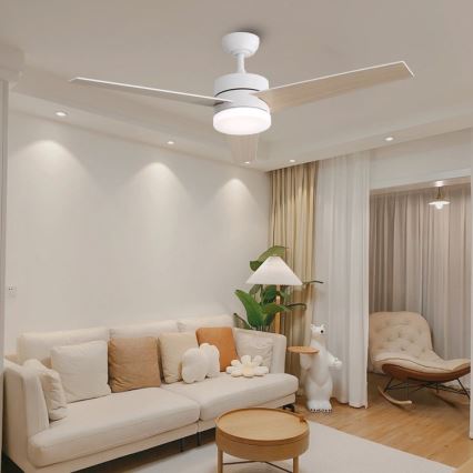 Immax NEO 07284L - VARIABLE LED+CCT zatemnjevalni stropni ventilator LED/24W/230V 3000/4000/6000K Wi‑Fi Tuya, premer 132 cm + daljinski upravljalnik