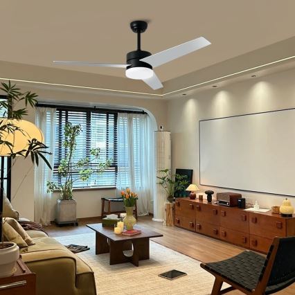 Immax NEO 07285L - LED+CCT Zatemnjevalni stropni ventilator VARIABLE LED/24W/230V 3000/4000/6000K Wi-Fi Tuya premer 132 cm + daljinski upravljalnik