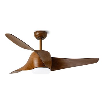 Immax NEO 07286L - LED Zatemnitveni stropni ventilator WAVE LED/18W/230V Wi-Fi Tuya rjava + Daljinski upravljalnik