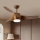 Immax NEO 07286L - LED Zatemnitveni stropni ventilator WAVE LED/18W/230V Wi-Fi Tuya rjava pr. 132 cm + Daljinski upravljalnik