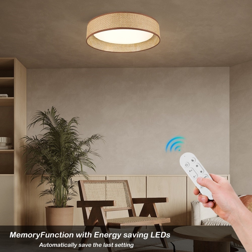 Immax NEO 07288L - LED+CCT stropna svetilka LONA z zatemnitvijo LED/36W/230V 3000-6000K Wi-Fi Tuya premer 45,5 cm + daljinski upravljalnik