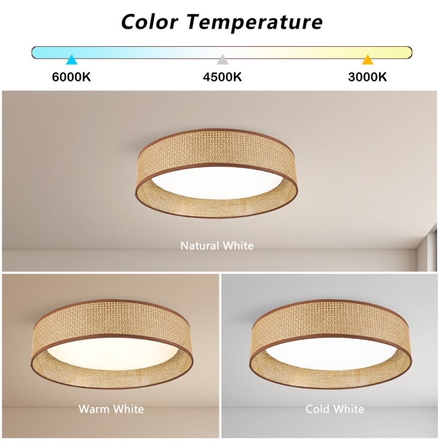 Immax NEO 07288L - LED+CCT stropna svetilka LONA z zatemnitvijo LED/36W/230V 3000-6000K Wi-Fi Tuya premer 45,5 cm + daljinski upravljalnik