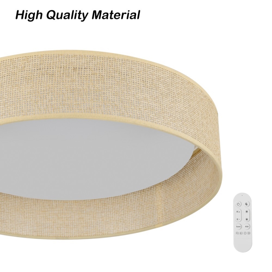 Immax NEO 07289L - LED+CCT zatemnjiva stropna svetilka LONA LED/36W/230V 3000-6000K Wi-Fi Tuya premer 45,5 cm + daljinski upravljalnik