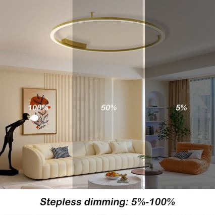 Immax NEO 07290-120G - LED+CCT Zatemnljivo stropno svetilo FINO LED/55W/230V 2700-6500K Tuya premer 120 cm + daljinski upravljalnik