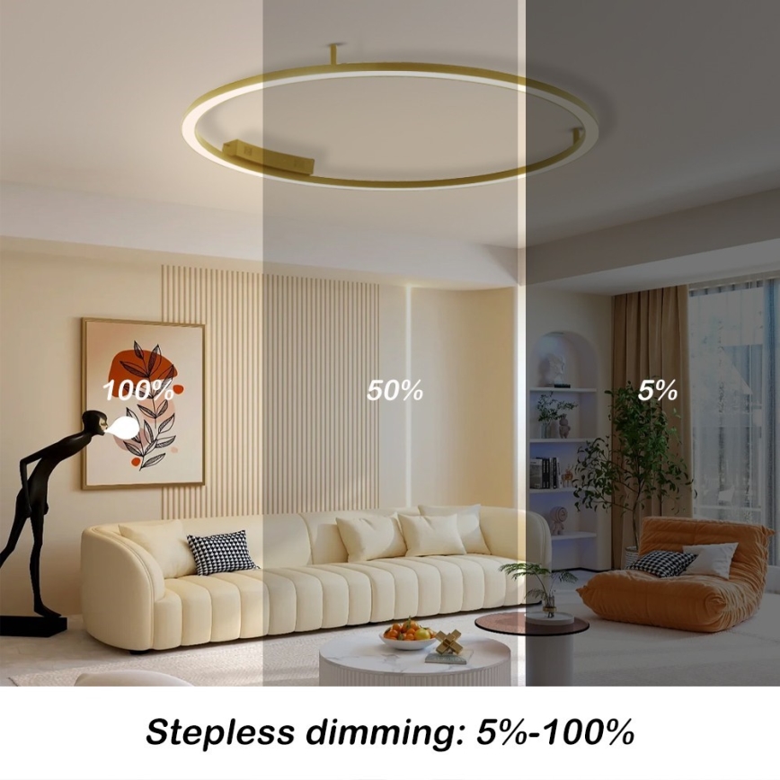 Immax NEO 07290-120G - LED+CCT Zatemnljivo stropno svetilo FINO LED/55W/230V 2700-6500K Tuya premer 120 cm + daljinski upravljalnik