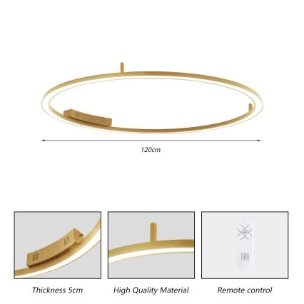 Immax NEO 07290-120G - LED+CCT Zatemnljivo stropno svetilo FINO LED/55W/230V 2700-6500K Tuya premer 120 cm + daljinski upravljalnik
