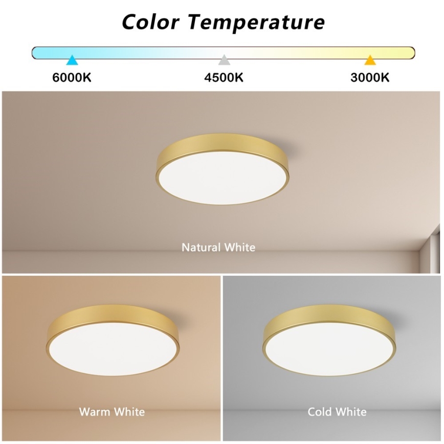 Immax NEO 07292L - LED+CCT Zatemnjivo stropno svetilo SEMPLICI LED/36W/230V 2700-6500K premer 40 cm + daljinski upravljalnik