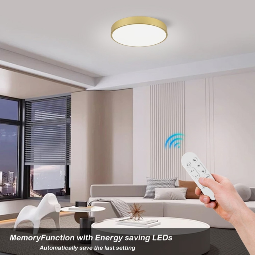 Immax NEO 07292L - LED+CCT Zatemnjivo stropno svetilo SEMPLICI LED/36W/230V 2700-6500K premer 40 cm + daljinski upravljalnik