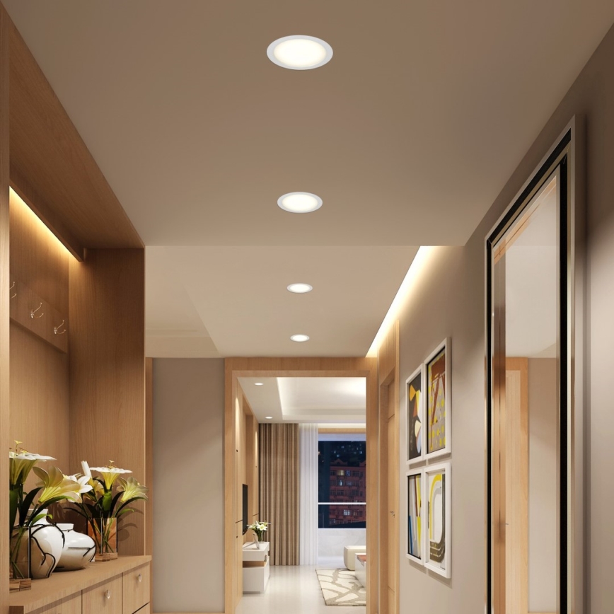 Immax NEO 07294L - Zatemnjiva vgradna LED stropna svetilka DOWN, 36 W, 230 V, Wi‑Fi, premer 23 cm, bela