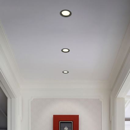 Immax NEO 07294L - LED zatemnljivo vgradno stropno svetilo DOWN LED/12W/230V Wi-Fi Tuya premer 12 cm črna