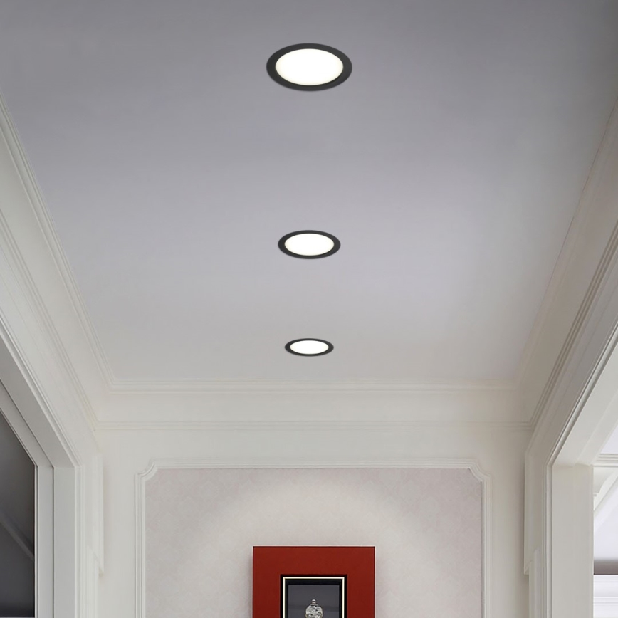 Immax NEO 07294L - Zatemnjivo LED vgradno stropno svetilo DOWN/36 W/230 V Wi-Fi, Tuya  Tuya  premer 23 cm, črna