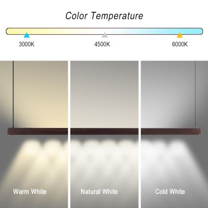 Immax NEO 07301L - LED zatemnjevalna viseča svetilka na kablu MADEIRA LED/33W/230V Wi-Fi Tuya 152 cm oreh + daljinski upravljalnik
