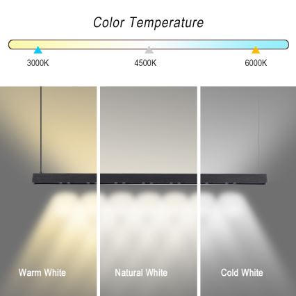 Immax NEO 07306L - LED zatemnjevalni lestenec na jekleni vrvici MADEIRA LED/26W/230V Wi-Fi Tuya 122 cm črna + daljinski upravljalnik