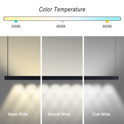 Immax NEO 07307L - LED zatemljiv viseči lestenec na kablu MADEIRA LED/33W/230V Wi-Fi Tuya 152 cm črna + daljinski upravljalnik