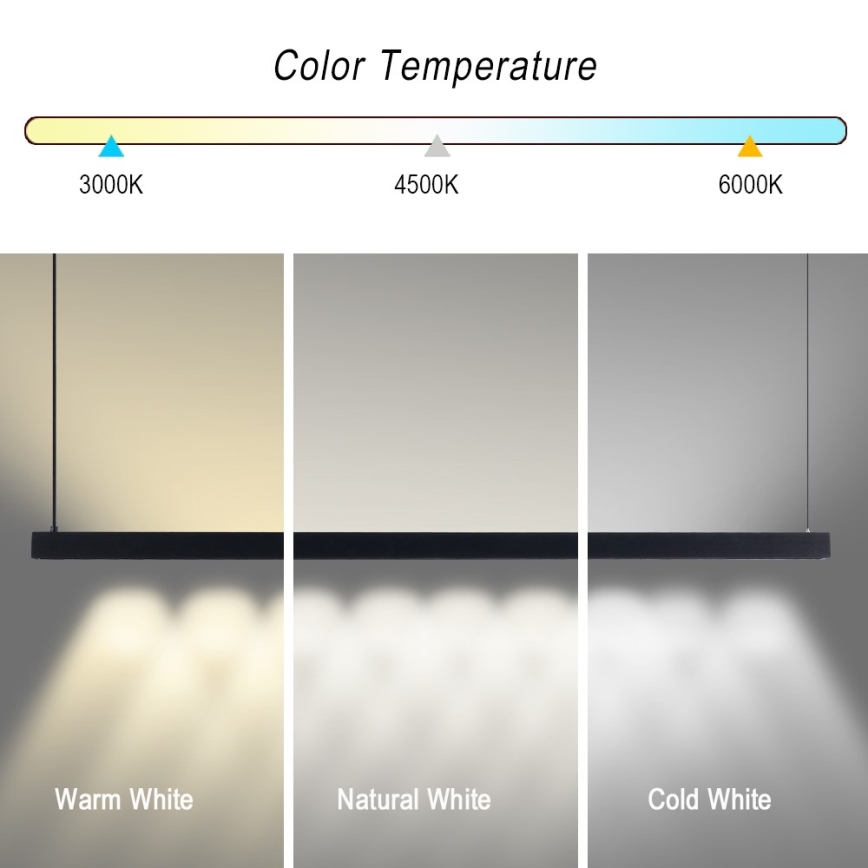 Immax NEO 07307L - LED zatemljiv viseči lestenec na kablu MADEIRA LED/33W/230V Wi-Fi Tuya 152 cm črna + daljinski upravljalnik
