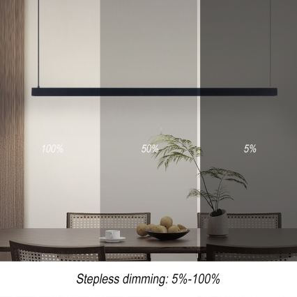 Immax NEO 07307L - LED zatemljiv viseči lestenec na kablu MADEIRA LED/33W/230V Wi-Fi Tuya 152 cm črna + daljinski upravljalnik