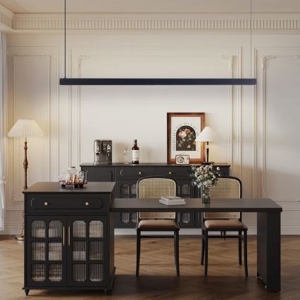 Immax NEO 07307L - LED zatemljiv viseči lestenec na kablu MADEIRA LED/33W/230V Wi-Fi Tuya 152 cm črna + daljinski upravljalnik