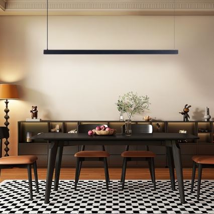 Immax NEO 07307L - LED zatemljiv viseči lestenec na kablu MADEIRA LED/33W/230V Wi-Fi Tuya 152 cm črna + daljinski upravljalnik