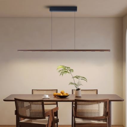 Immax NEO 07309L - zatemljiv LED lestenec na vrvici s senzorjem MADEIRA LED/37W/230V 157 cm oreh