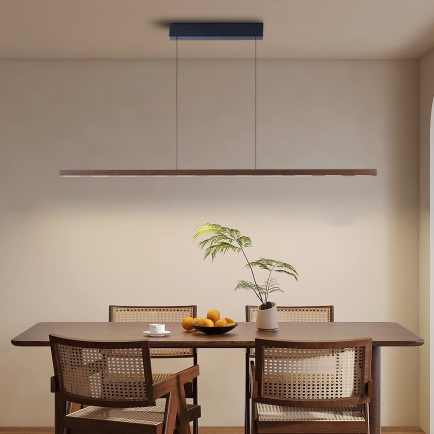 Immax NEO 07309L - zatemljiv LED lestenec na vrvici s senzorjem MADEIRA LED/37W/230V 157 cm oreh