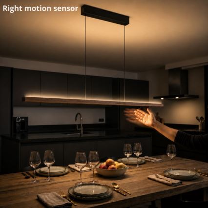 Immax NEO 07309L - zatemljiv LED lestenec na vrvici s senzorjem MADEIRA LED/37W/230V 157 cm oreh