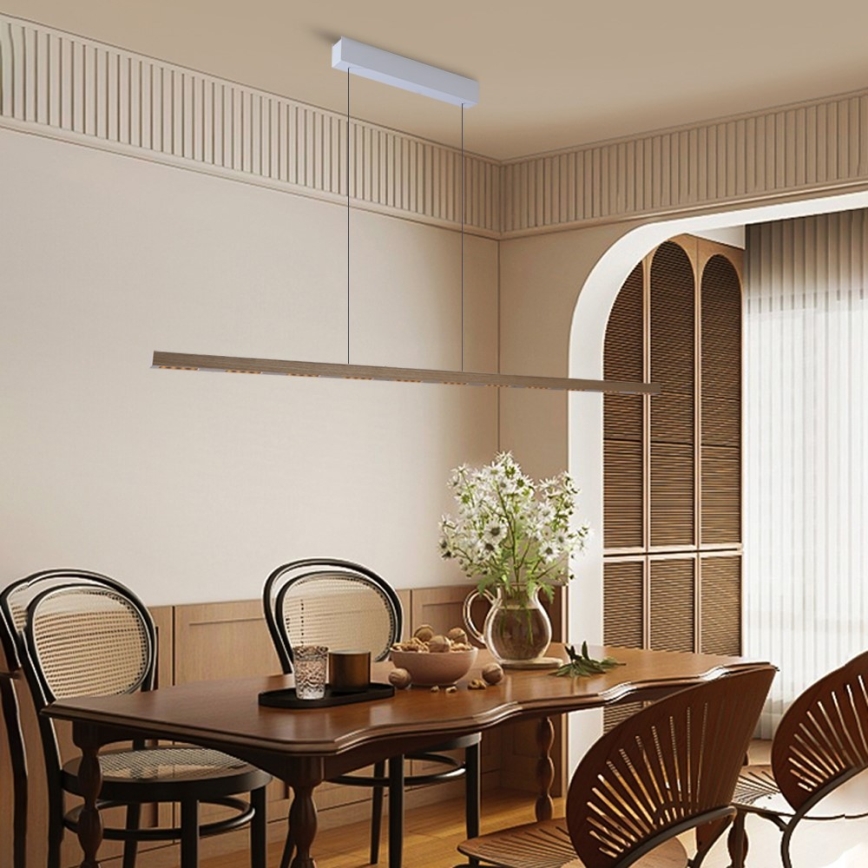 Immax NEO 07310L - LED zatemljiv viseči lestenec na kablu s senzorjem MADEIRA LED/37W/230V 157 cm jasen