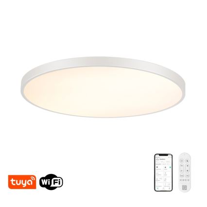 Immax NEO 07316L - LED zatemnljivo stropno svetilo SEMPLICI LED/128W/230V premer 100 cm Wi-Fi Tuya bela + daljinski upravljalnik