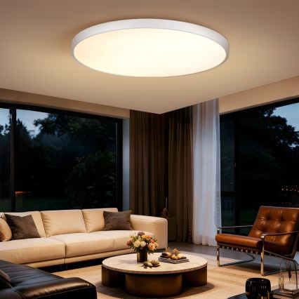 Immax NEO 07316L - LED zatemnljivo stropno svetilo SEMPLICI LED/128W/230V premer 100 cm Wi-Fi Tuya bela + daljinski upravljalnik