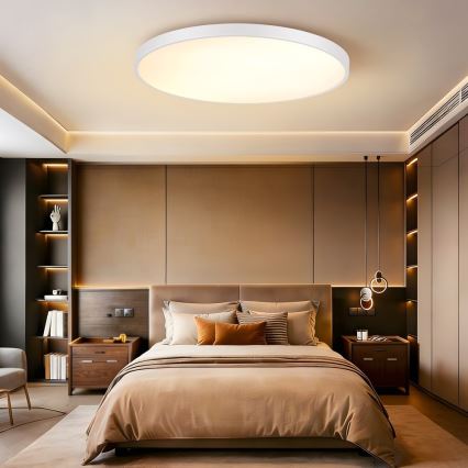 Immax NEO 07316L - LED zatemnljivo stropno svetilo SEMPLICI LED/128W/230V premer 100 cm Wi-Fi Tuya bela + daljinski upravljalnik