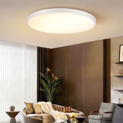 Immax NEO 07316L - LED zatemnljivo stropno svetilo SEMPLICI LED/128W/230V premer 100 cm Wi-Fi Tuya bela + daljinski upravljalnik