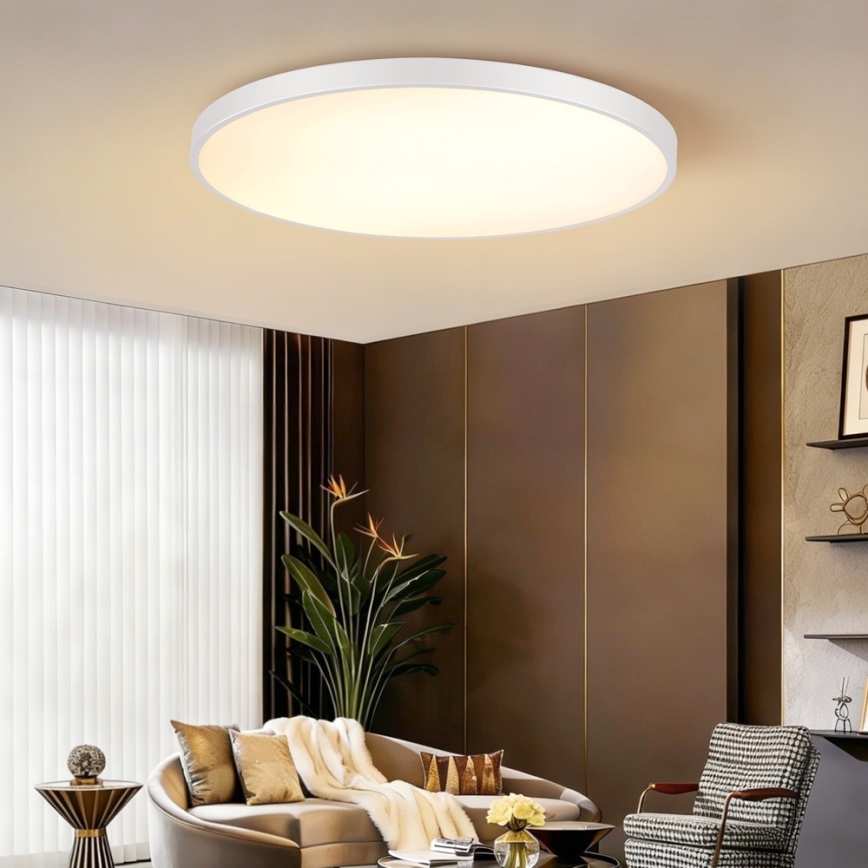 Immax NEO 07316L - LED zatemnljivo stropno svetilo SEMPLICI LED/128W/230V premer 100 cm Wi-Fi Tuya bela + daljinski upravljalnik