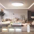 Immax NEO 07316L - LED zatemnljivo stropno svetilo SEMPLICI LED/128W/230V premer 100 cm Wi-Fi Tuya bela + daljinski upravljalnik