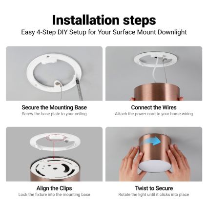 Immax NEO 07319L - LED stropna svetilka z zatemnitvijo RONDATE LED/18W/230V premer 11,5 cm Wi‑Fi Tuya rožnato zlata
