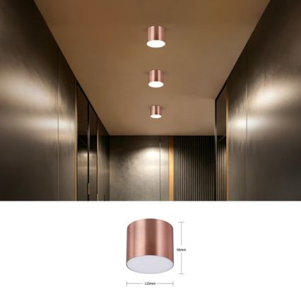 Immax NEO 07319L - LED stropna svetilka z zatemnitvijo RONDATE LED/18W/230V premer 11,5 cm Wi‑Fi Tuya rožnato zlata