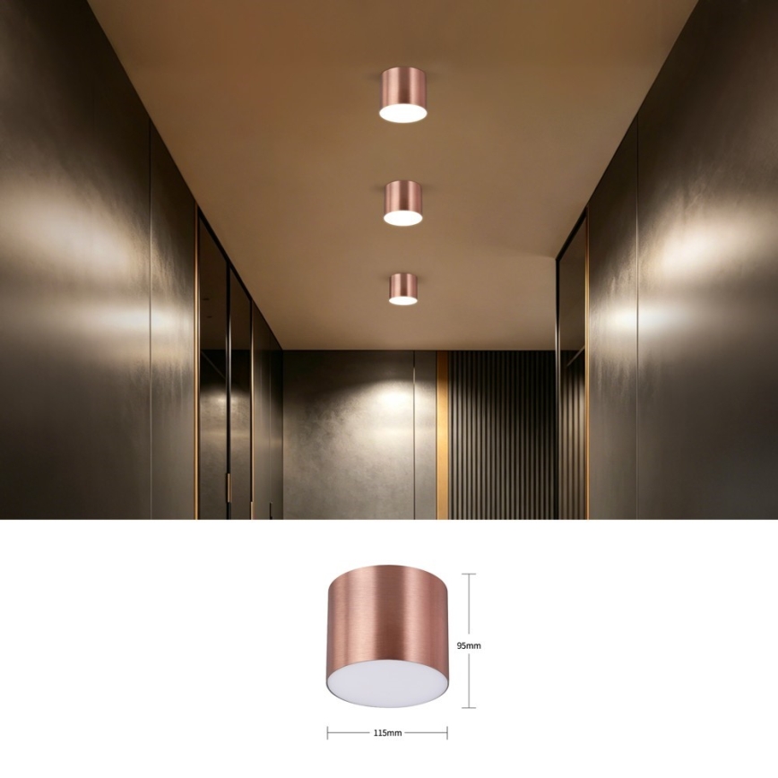 Immax NEO 07319L - LED stropna svetilka z zatemnitvijo RONDATE LED/18W/230V premer 11,5 cm Wi‑Fi Tuya rožnato zlata