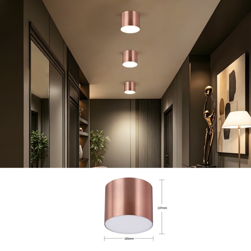 Immax NEO 07320L - LED zatemnjevalna stropna svetilka RONDATE LED/32W/230V premer 16,5 cm Wi-Fi Tuya rožnato zlata