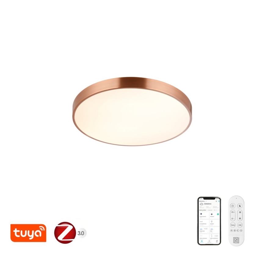 Immax NEO 07321L - LED stropno svetilo z zatemnjevanjem NEO LITE SEMPLICI LED/36W/230V Ø 40 cm Tuya rožnato zlato + daljinski upravljalnik