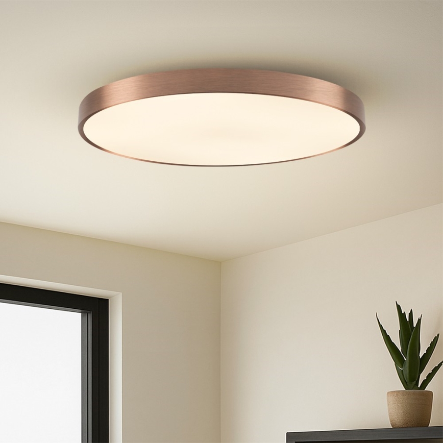 Immax NEO 07323L - LED zatemnjivo stropno svetilo SEMPLICI LED/96W/230V, premer 80 cm, Wi‑Fi Tuya, rožnato zlato + daljinski upravljalnik