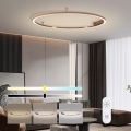 Immax NEO 07325-120C - Zatemnjivo LED stropno svetilo FINO LED/72W/230V 120 cm Tuya rožnato zlato + daljinski upravljalnik