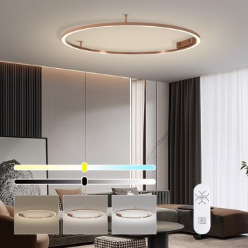 Immax NEO 07325-120C - Zatemnjivo LED stropno svetilo FINO LED/72W/230V 120 cm Tuya rožnato zlato + daljinski upravljalnik