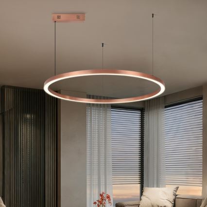 Immax NEO 07327L - LED zatemnljiv lestenec na kablu FINO LED/55W/230V 80 cm Tuya rožnato zlato + daljinski upravljalnik