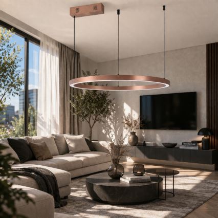 Immax NEO 07327L - LED zatemnljiv lestenec na kablu FINO LED/55W/230V 80 cm Tuya rožnato zlato + daljinski upravljalnik