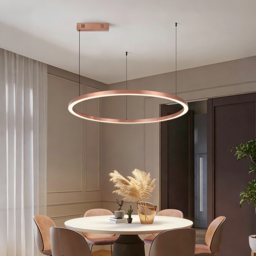 Immax NEO 07327L - LED zatemnljiv lestenec na kablu FINO LED/55W/230V 80 cm Tuya rožnato zlato + daljinski upravljalnik