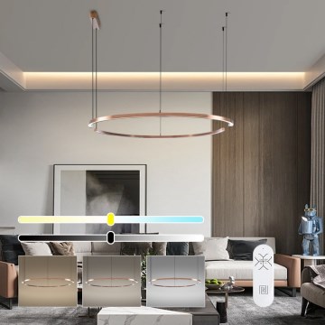 Immax NEO 07328L - LED zatemnljiv lestenec na kablu FINO LED/72W/230V 120 cm Tuya rožnato zlata + daljinski upravljalnik