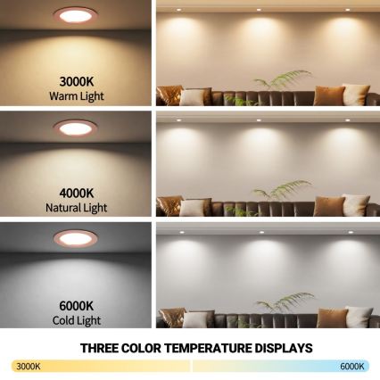 Immax NEO 07330L - LED zatemnljivo vgradno stropno svetilo DOWN LED/12W/230V Wi-Fi Tuya, premer 12 cm, rožnato zlato