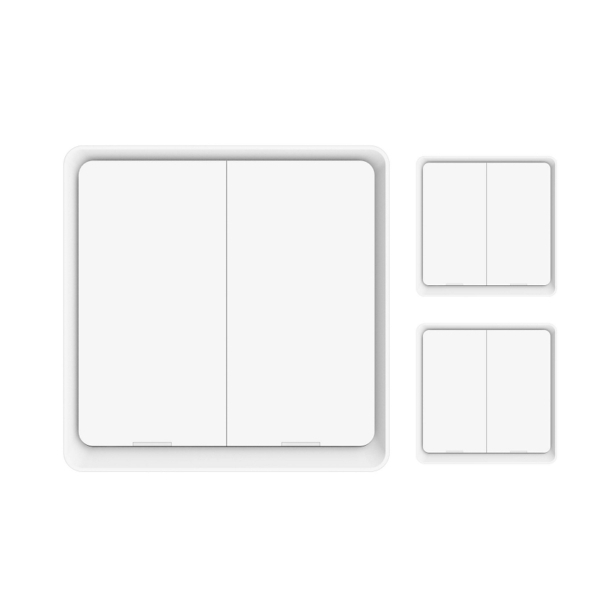 Immax NEO 07507C - SET 3x Stikalo 2 gumba SMART 3xCR2430 Zigbee 3.0 Tuya