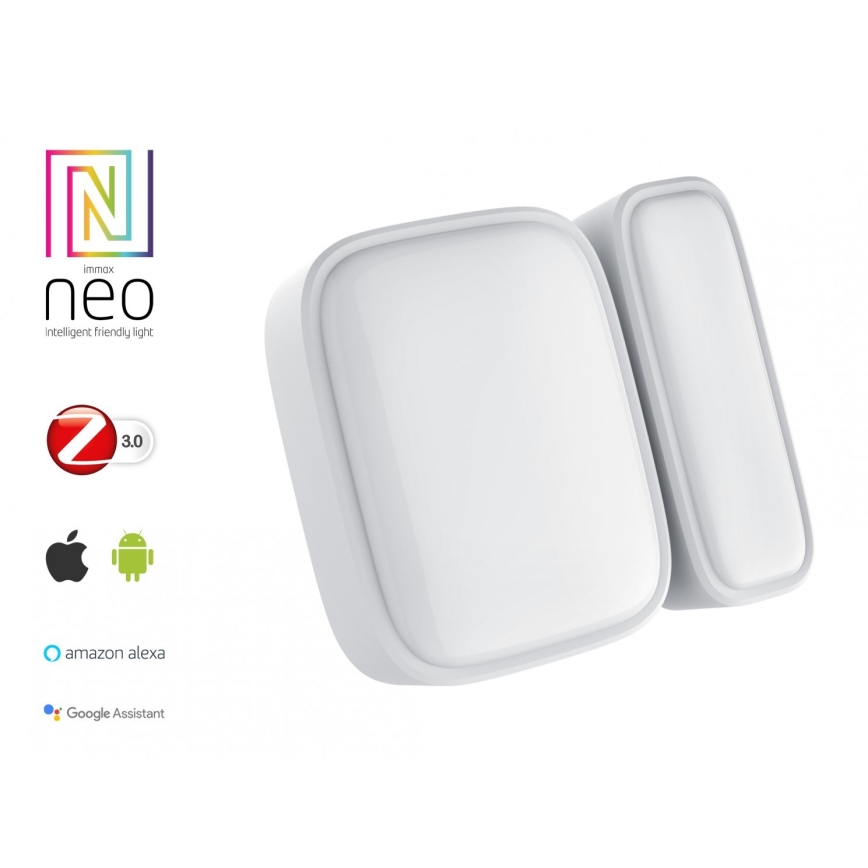 Immax NEO 07511L - SET 2x Magnetni window in door senzor SMART 1xCR2032  Zigbee Tuya