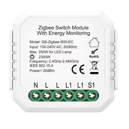 Immax NEO 07521L - Pametni upravljanik z merjenjem porabe V6 1-gumb Tuya