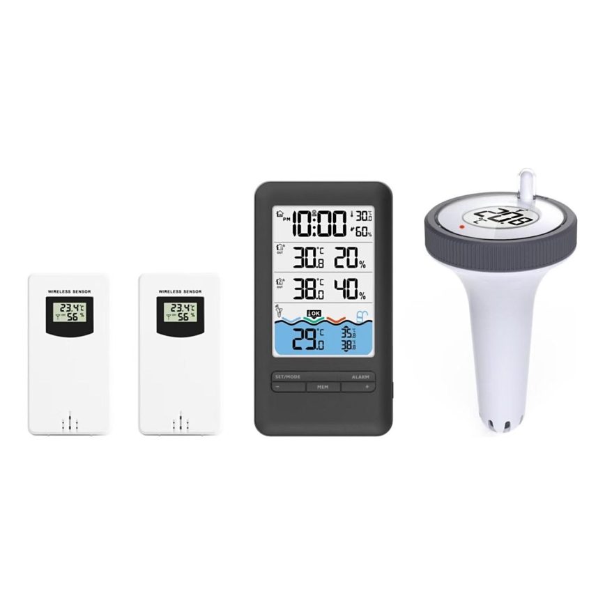 Immax NEO 07529L - Pametni senzor temperature bazena + 2x senzor notranje temperature in vlažnosti Wi-Fi Tuya